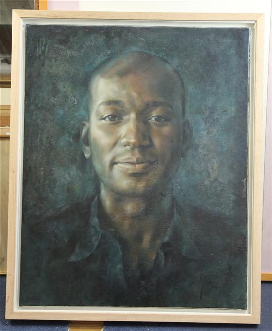 § Jonathan Yeo (1970-) Portrait of Roger Michael 30 x 24in.